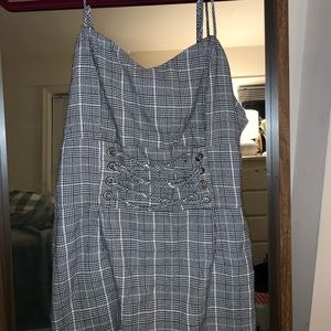 Black and White checkered mini dress